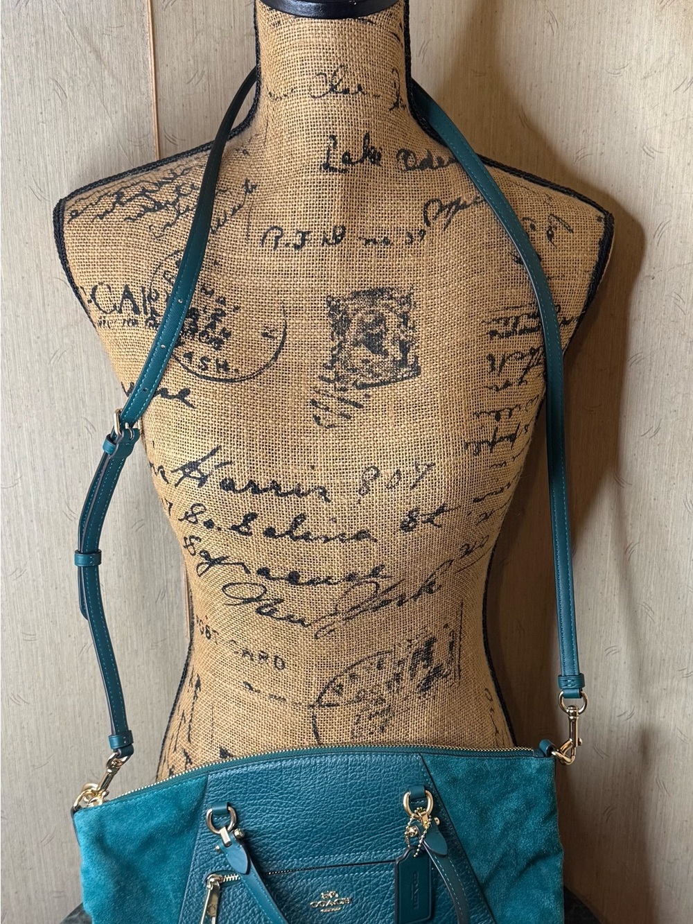 Coach F79999 Prairie Satchel Mixed Pebble Leather and Suede Shoulder Bag